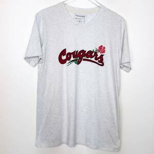 Washington State University WSU Cougars Homefield Retro Script Tee L